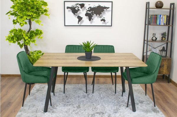 TRENDIE Sametová židle Berlin zelená