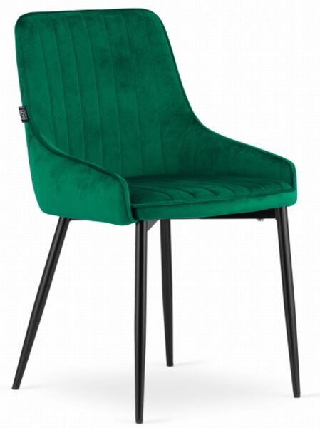 TRENDIE Sametová židle Berlin zelená