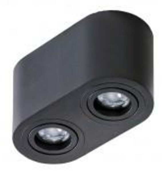 Stropní bodové přisazené svítidlo AZzardo Brant 2 black AZ2821 GU10 2x50W IP20 18cm černé