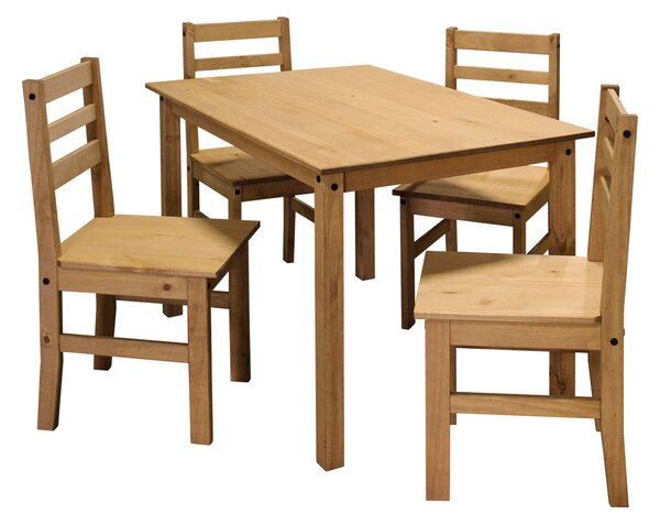 Stůl + 4 židle CORONA vosk