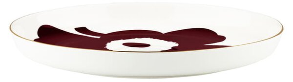 Servírovací talíř Juhla Unikko Wine Red 32 cm Marimekko