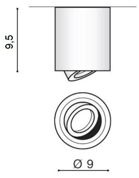 Stropní bodové přisazené svítidlo AZzardo Brant black AZ2819 GU10 1x50W IP20 9cm černé