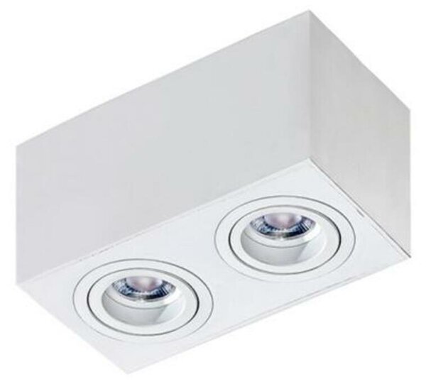 Stropní bodové přisazené svítidlo AZzardo Brant 2 square IP44 white AZ2823 GU10 2x50W IP44 18cm hranaté bílé