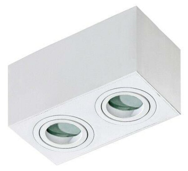 Stropní bodové přisazené svítidlo AZzardo Brant 2 square IP44 white AZ2823 GU10 2x50W IP44 18cm hranaté bílé