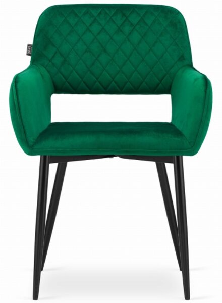 TRENDIE Sametová židle Lisbon zelená