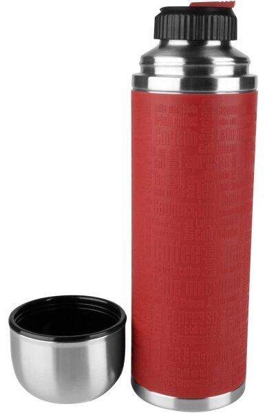 Tefal - Termoska s hrníčkem 1 l SENATOR nerez/červená