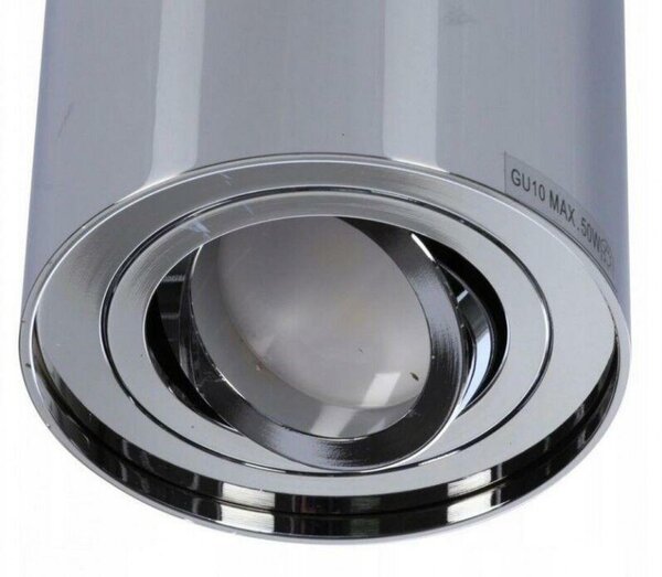Stropní bodové přisazené svítidlo AZzardo Bross 1 chrome AZ0857 GU10 1x50W IP20 9,6cm chromové