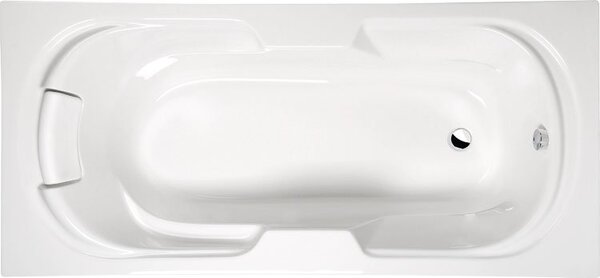 Polysan KAILA obdélníková vana s integrovaným podhlavníkem 190x88x43cm, bílá 26111