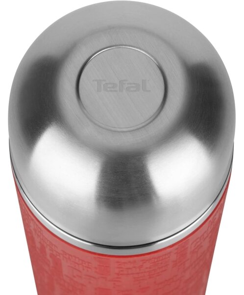 Tefal - Termoska s hrníčkem 1 l SENATOR nerez/červená