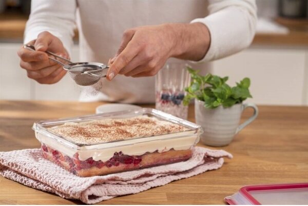 Tefal - Dóza na potraviny 3 l MSEAL GLASS červená/sklo
