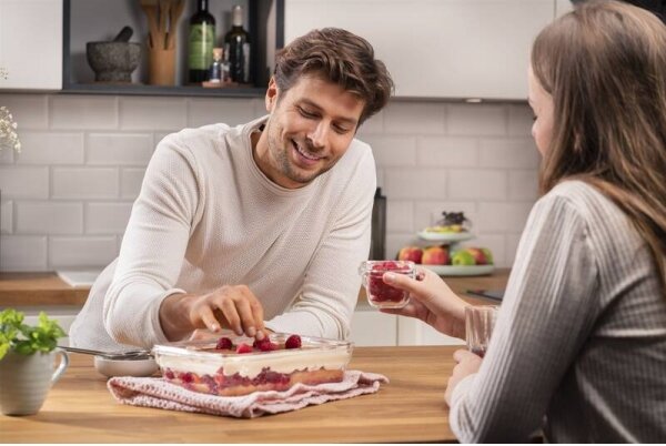 Tefal - Dóza na potraviny 2 l MSEAL GLASS červená/sklo
