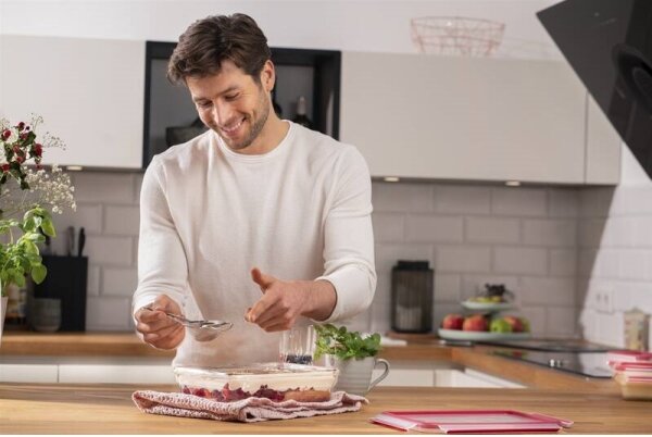 Tefal - Dóza na potraviny 2 l MSEAL GLASS červená/sklo