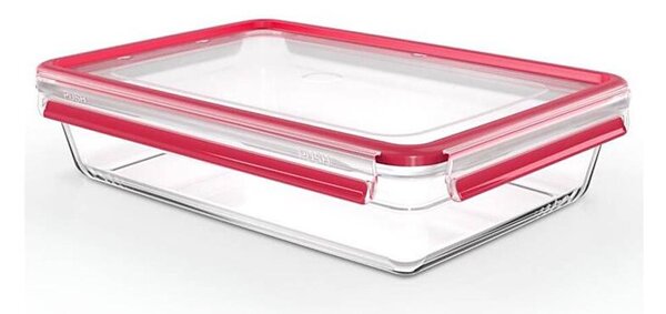 Tefal - Dóza na potraviny 3 l MSEAL GLASS červená/sklo