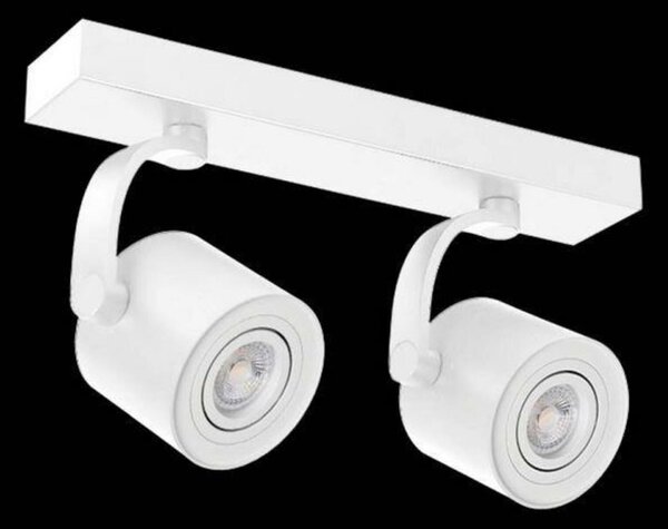 Stropní bodové přisazené svítidlo AZzardo Bross Arm 2 white AZ3502 GU10 2x35W 37cm IP20 bílé