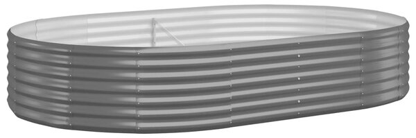 Vyvýšený záhon pozinkovaná ocel 214x140x36 cm antracitový