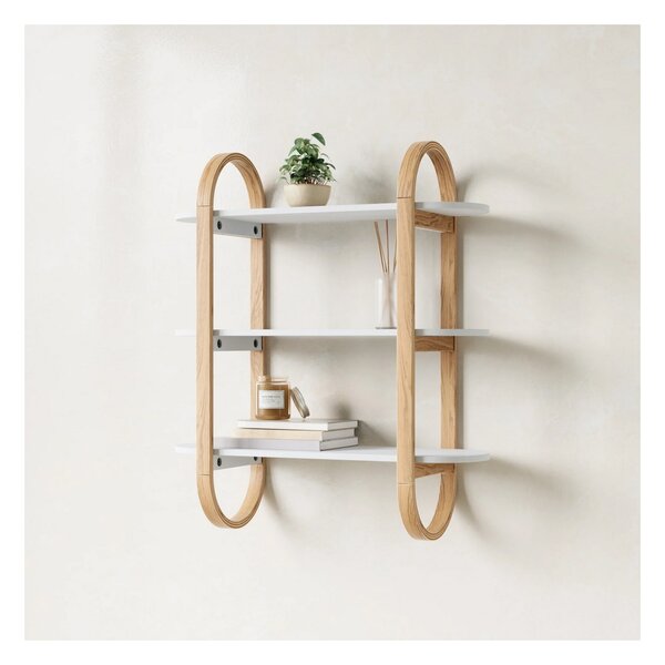 Polička Bellwood Wall Shelf White Natural Umbra