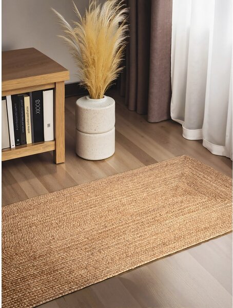 Oboustranný/ručně tkaný jutový běhoun v přírodní barvě 80x200 cm Juno – Hanse Home