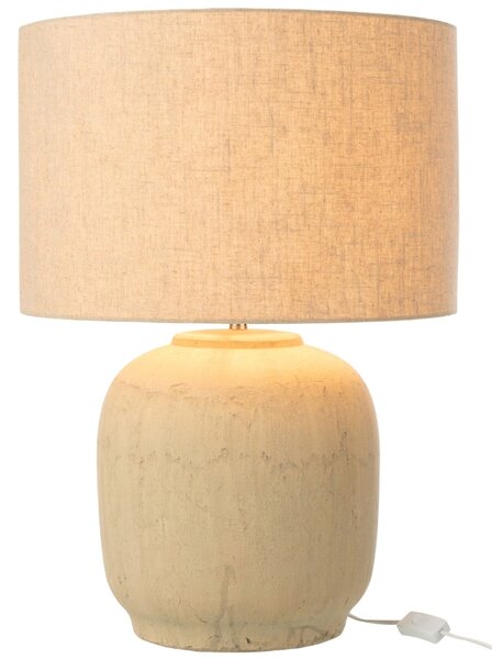 J-line Béžová keramická stolní lampa Mia 64 cm