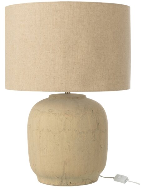J-line Béžová keramická stolní lampa Mia 64 cm