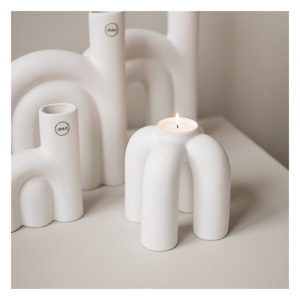 Keramický svícen Rope Candle White DBKD