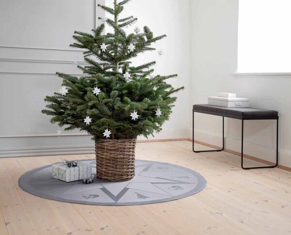 Koberec pod stromeček Christmas Winter Grey 140 cm Novoform