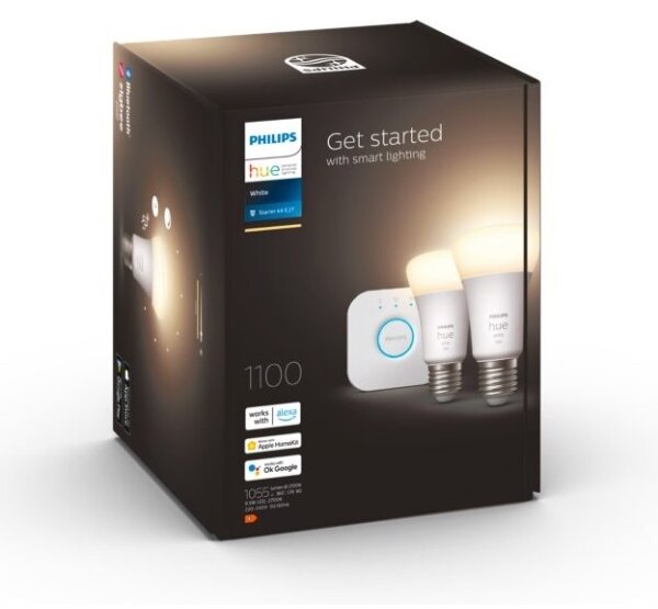 Základní sada Philips Hue WHITE 2xE27/9,5W 2700K + zařízení k propojení