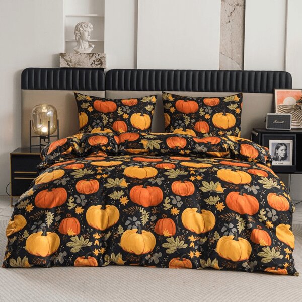 Povlečení z mikrovlákna ORANGE PUMPKINS barevné Rozměr povlečení: 2 ks 70 x 90 cm | 200 x 220 cm