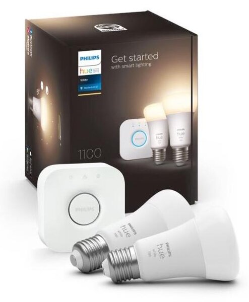 Základní sada Philips Hue WHITE 2xE27/9,5W 2700K + zařízení k propojení