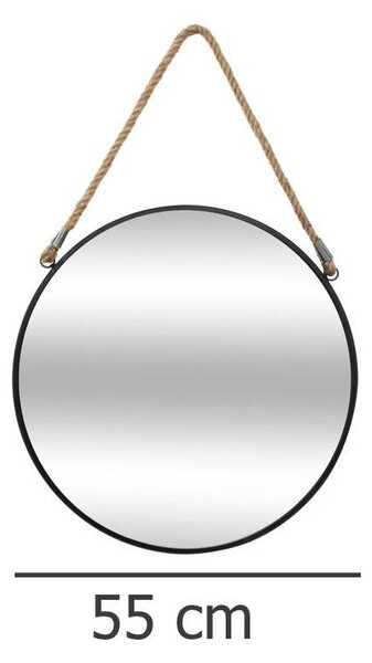 Dekorativní zrcátko závěsné, kulaté, průměr 55 cm