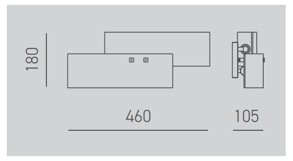 Gea Luce LARA A P arg - Nástěnné svítidlo LARA 2xE14/42W/230V stříbrná