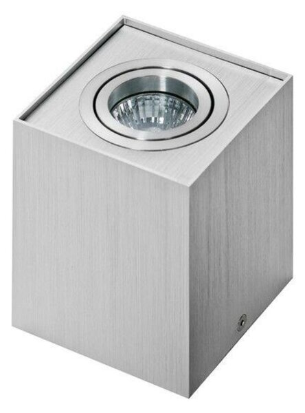 Stropní bodové přisazené svítidlo AZzardo Eloy 1 aluminium AZ0991 GU10 1x50W IP20 9,5cm hranaté hliníkové