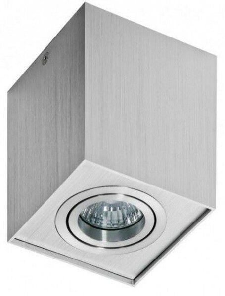 Stropní bodové přisazené svítidlo AZzardo Eloy 1 aluminium AZ0991 GU10 1x50W IP20 9,5cm hranaté hliníkové