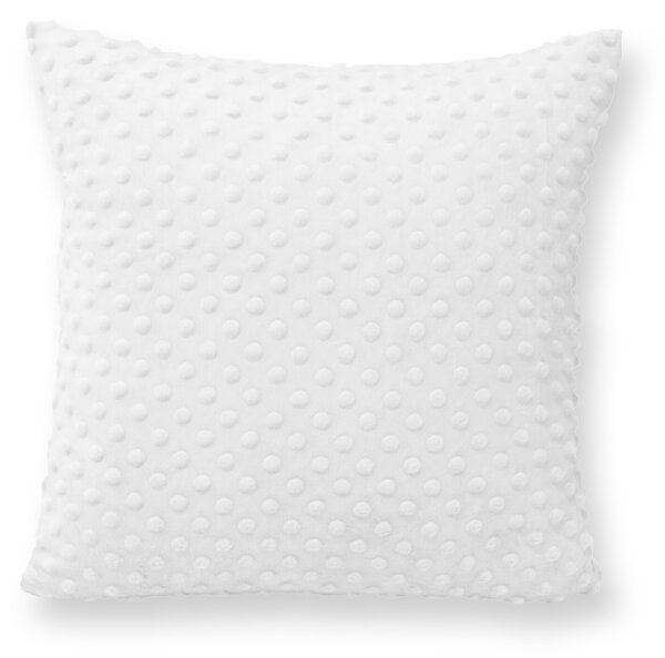 GADEO dekorační polštář Minky dot, bílá Rozměr: 30x30 cm