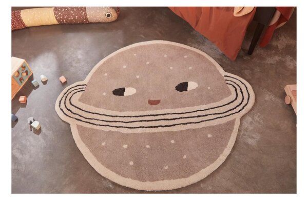 Vlněný dětský koberec Planet 116 cm Oyoy