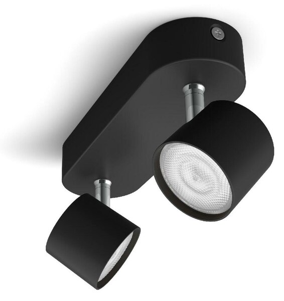 Philips Star bodové LED svítidlo 2x4,5W 1000lm 2700K IP20 stmívatelné, černé