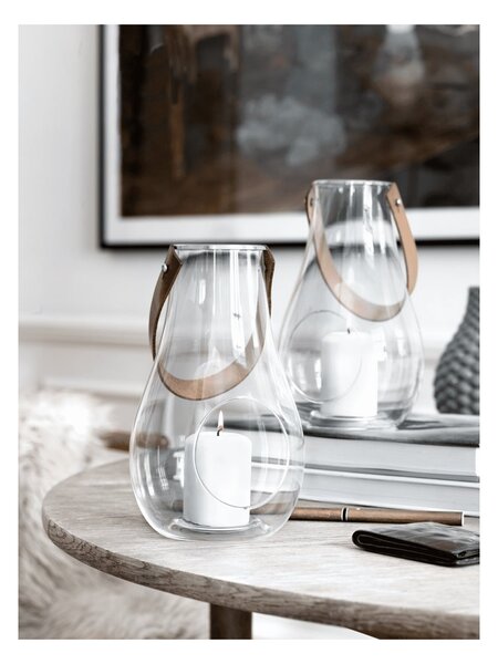 Skleněná lucerna Design With Light Clear 29 cm Holmegaard