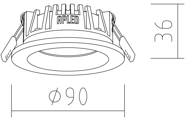 APLED - LED Podhledové RONDO WOODLINE LED/3W/230V 4000K pr. 9 cm dub masiv