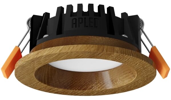 APLED - LED Podhledové RONDO WOODLINE LED/3W/230V 3000K pr. 9 cm dub masiv