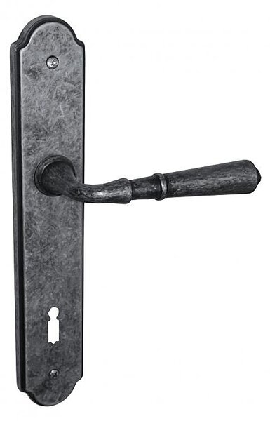 Dveřní kování Lienbacher Antik (antik šedá), klika-klika, WC klíč, Lienbacher antik šedá, 72 mm
