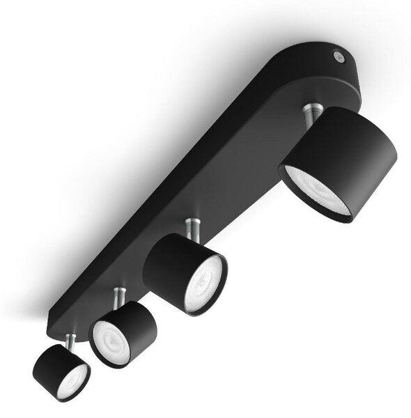 Philips Star bodové LED svítidlo 4x4,5W 2000lm 2700K IP20 stmívatelné, černé