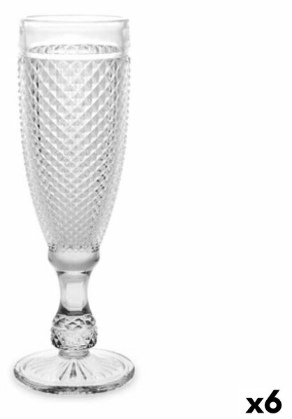 Vivalto Sklenka na šampaňské Diamant Transparentní Sklo 185 ml (6 kusů)