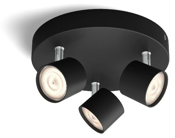 Philips Star bodové LED svítidlo 3x4,5W 1500lm 2700K IP20 stmívatelné, černé