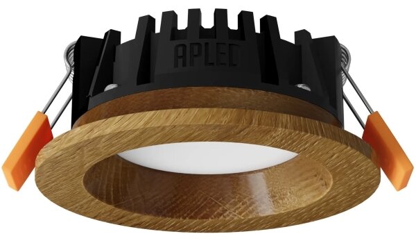 APLED - LED Podhledové RONDO WOODLINE LED/3W/230V 4000K pr. 9 cm dub masiv