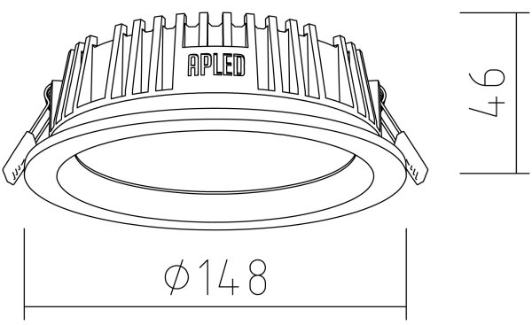 APLED - LED Podhledové RONDO WOODLINE LED/6W/230V 4000K pr. 15 cm dub masiv