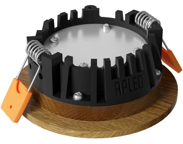 APLED - LED Podhledové RONDO WOODLINE LED/3W/230V 4000K pr. 9 cm dub masiv