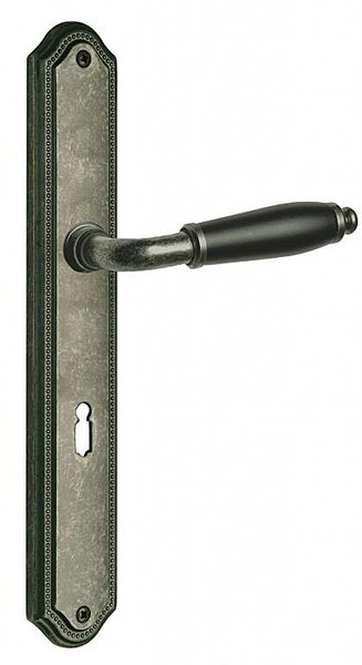 Dveřní kování Lienbacher Micado (antik šedá), klika-klika, Otvor pro obyčejný klíč BB, Lienbacher antik šedá, 72 mm
