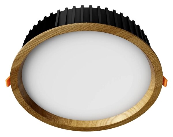APLED - LED Podhledové RONDO WOODLINE LED/18W/230V 4000K pr. 26 cm dub masiv