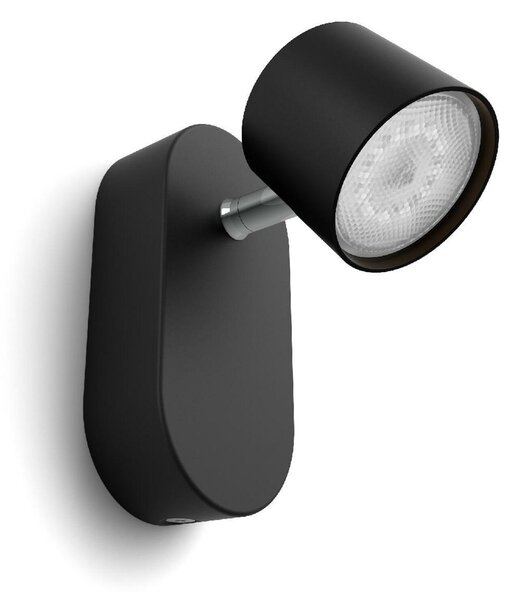 Philips Star bodové LED svítidlo 1x4,5W 500lm 2700K IP20 stmívatelné, černé