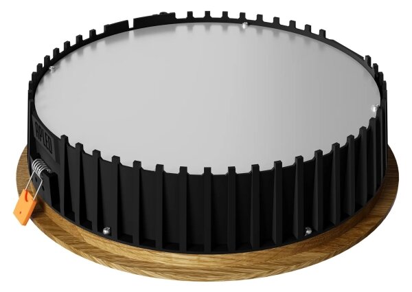 APLED - LED Podhledové RONDO WOODLINE LED/18W/230V 4000K pr. 26 cm dub masiv