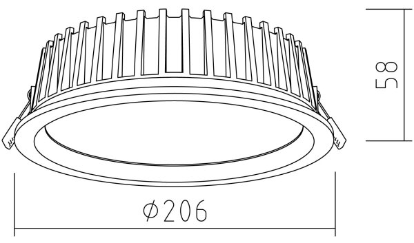 APLED - LED Podhledové RONDO WOODLINE LED/12W/230V 3000K pr. 20 cm dub masiv